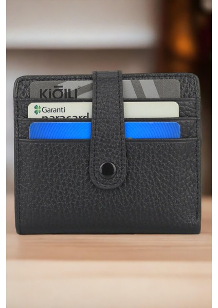 Deri Unisex Case Club Slim Kartlık Cüzdan Siyah