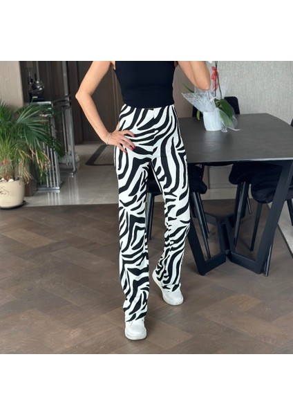 Zebra Desen Bürümcük Pantolon