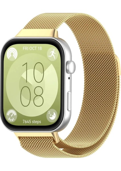 Huawei Fit 3 ile Uyumlu Metal Mıknatıslı Manyetik Kordon Kayış - FC634