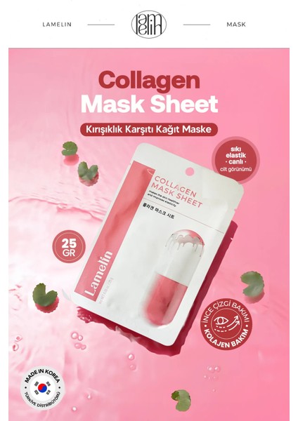 Kolajen İçeren Yaşlanma Karşıtı Kağıt Maske - Lamelin Collagen Mask