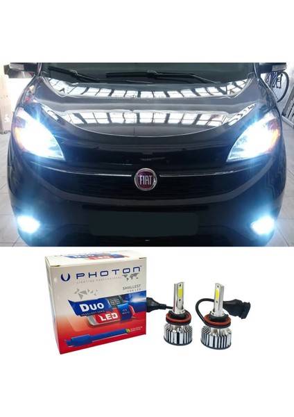 Fiat Doblo D4 LED Xenon Kısa Far Ampulü H7 Duo Yeni Seri Beyaz 2015-2023