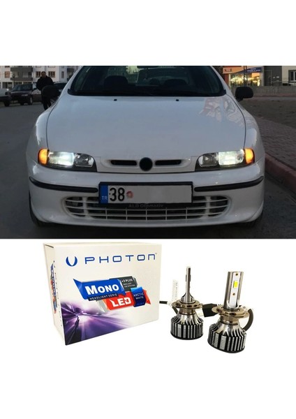 Fiat Brava LED Xenon Kısa Far Ampulü H1 Mono Yeni Seri Beyaz
