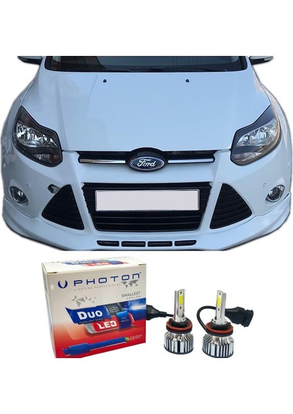 Ford Focus 3 LED Xenon Sis Farı Ampulü H11 Duo Yeni Seri Beyaz 2012-2015