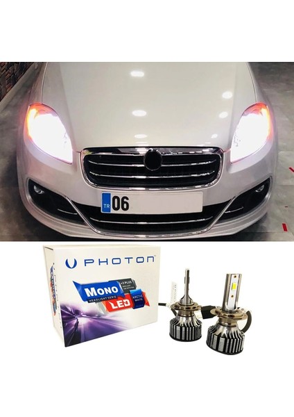 Fiat Linea LED Xenon Sis Farı Ampulü H1 Mono Yeni Seri Beyaz
