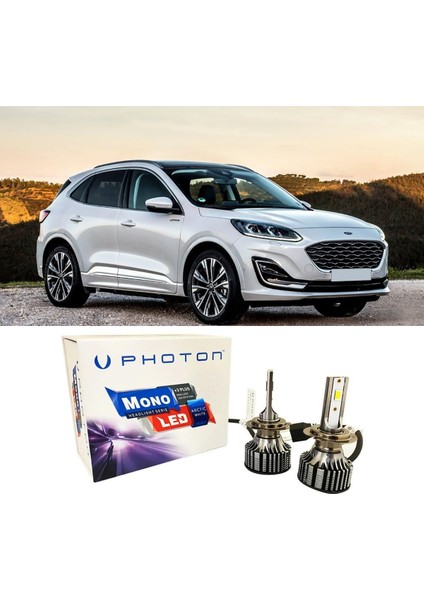 Ford Kuga 3 LED Xenon Uzun Far Ampulü H9 Mono Yeni Seri Beyaz 2020+