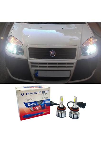 Fiat Doblo D2 LED Xenon Uzun Far Ampulü H1 Duo Yeni Seri Beyaz 2000-2010