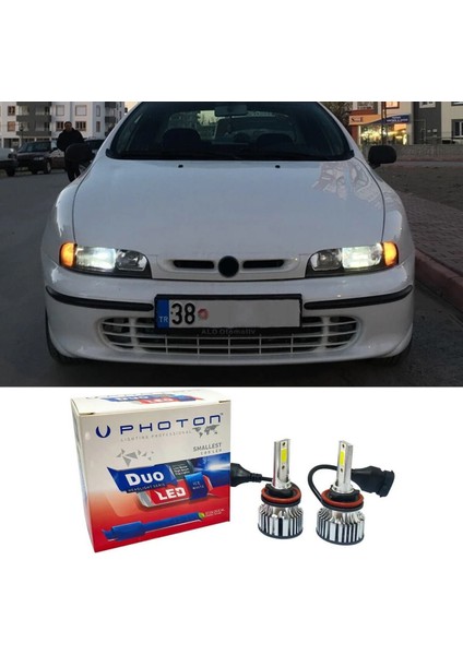 Fiat Marea LED Xenon Uzun Far Ampulü H1 Duo Yeni Seri Beyaz