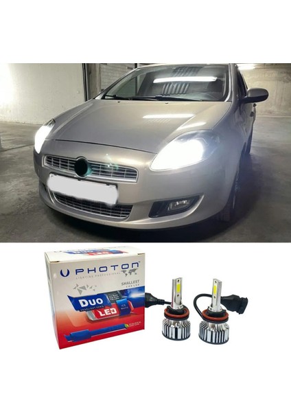 Fiat Bravo LED Xenon Kısa Far Ampulü H1 Duo Yeni Seri Beyaz