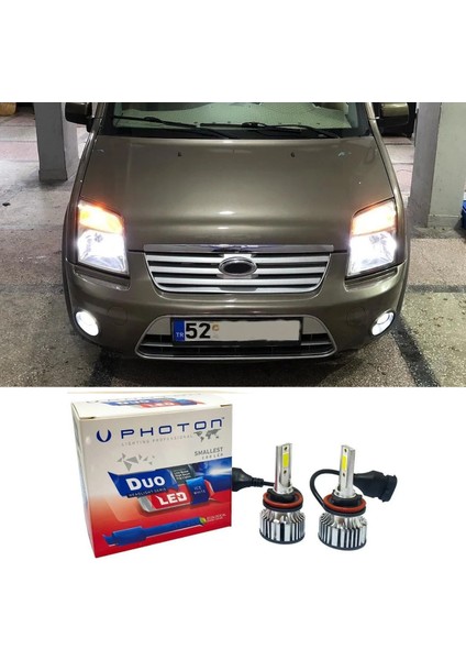 Ford Connect LED Xenon Sis Farı Ampulü H11 Duo Yeni Seri Beyaz 2002-2013