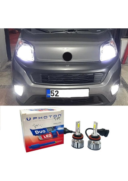 Fiat Fiorino LED Xenon Sis Farı Ampulü H1 Duo Yeni Seri Beyaz
