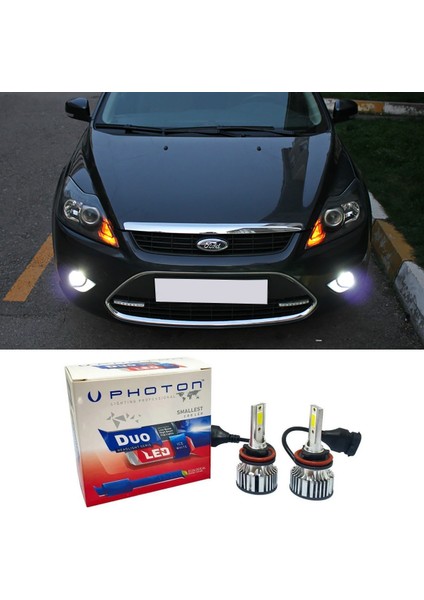 Ford Focus 2.5 LED Xenon Uzun Far Ampulü H1 Duo Yeni Seri Beyaz 2008-2011