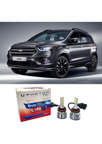 Ford Kuga 2.5 LED Xenon Sis Farı Ampulü H11 Duo Yeni Seri Beyaz 2017-2020