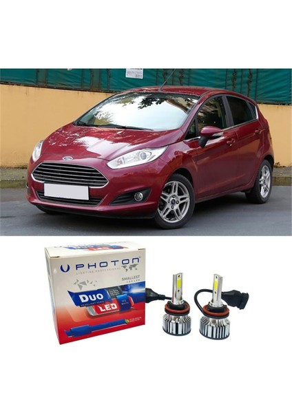 Ford Fiesta Mk6 LED Xenon Uzun Far Ampulü H1 Duo Yeni Seri Beyaz 2008-2017