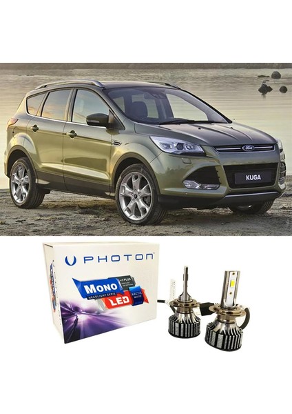 Ford Kuga 2 LED Xenon Sis Farı Ampulü H10 Mono Yeni Seri Beyaz 2013-2016