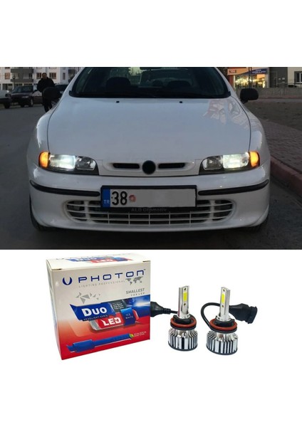Fiat Brava LED Xenon Kısa Far Ampulü H1 Duo Yeni Seri Beyaz