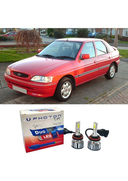 Ford Escort LED Xenon Sis Farı Ampulü H3 Duo Yeni Seri Beyaz 1990-2000