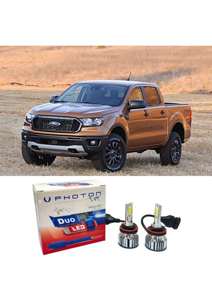 Ford Ranger LED Xenon Sis Farı Ampulü H8 Duo Yeni Seri Beyaz 2019-2022