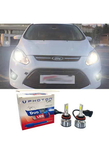Ford C-Max LED Xenon Uzun Far Ampulü H1 Duo Yeni Seri Beyaz 2003-2010
