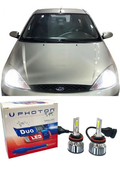 Ford Focus 1 LED Xenon Sis Farı Ampulü H11 Duo Yeni Seri Beyaz 2002-2005