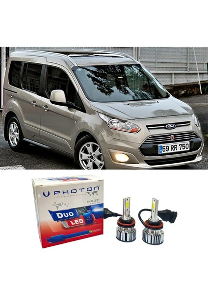 Ford Connect LED Xenon Sis Farı Ampulü H11 Duo Yeni Seri Beyaz 2014+