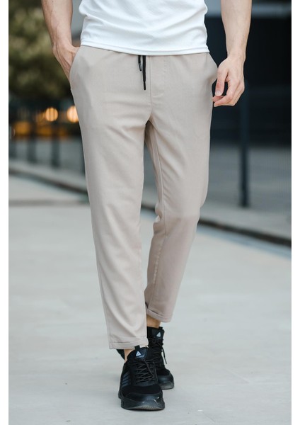 Joy Slim Fit Erkek Beli Lastikli Duble Paça Erkek Jogger Pantolon fiyatları