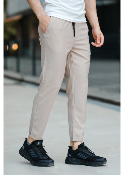 Joy Slim Fit Erkek Beli Lastikli Duble Paça Erkek Jogger Pantolon modelleri