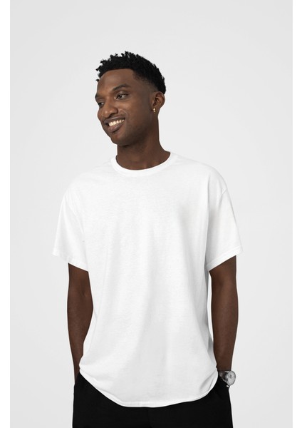 Stop Please Sırt Baskılı Unisex Oversize Pamuklu Tişört indirimleri