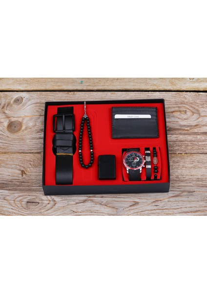 Saat Kemer Cüzdan Çakmak Bileklik Seti fiyatları