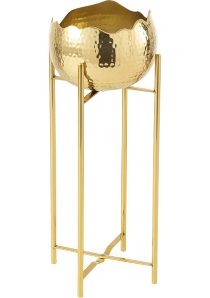 Bowl Gold Metal Saksı / S