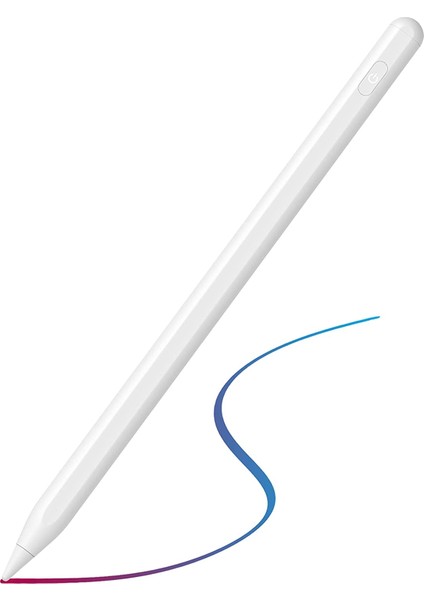 iPad Pro 13 2024 Uyumlu Avuç Içi Algılamayan Eğimle Çizim Kalınlığı Değişen Stylus Kalem