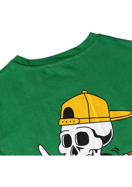 Somon Önü Baskılı Bisiklet Yaka Kısa Kol Erkek Çocuk Penye T-Shirt B500334