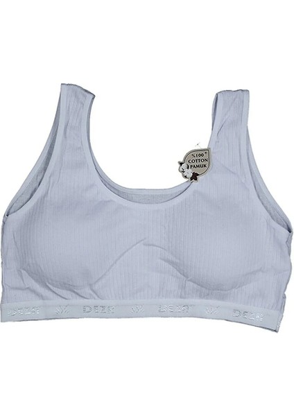 Kadın Büyük Beden Pamuklu Penye Toparlayıcı Sütyen Günlük Yarım Atlet