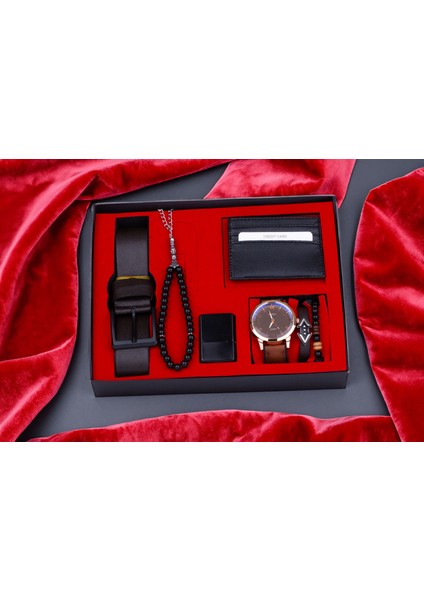 Saat Kemer Cüzdan Çakmak Bileklik Seti fiyatları