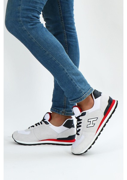 Peru Erkek Sneaker Spor Ayakkabı 19250 Kirli Beyaz Kırmızı V7