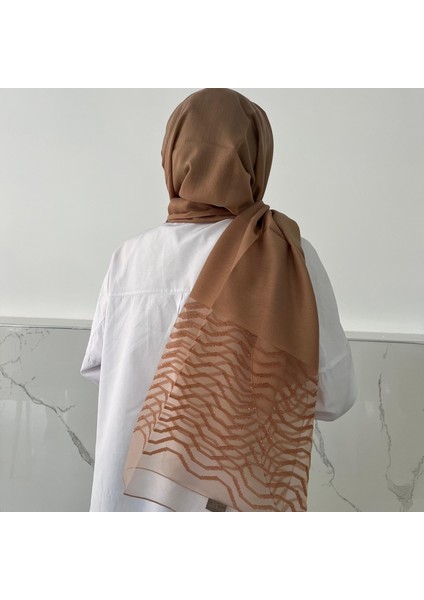 Ipeksi Tül Jakar Şal Koyu Somon JSK0216