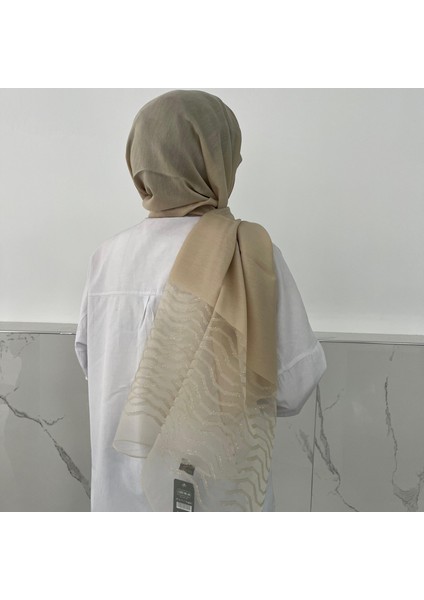 Ipeksi Tül Jakar Şal Vizon JSK0204