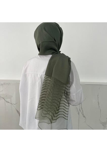 Ipeksi Tül Jakar Şal Haki JSK0205