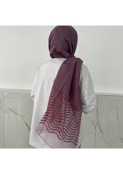 Ipeksi Tül Jakar Şal Gül Kurusu JSK0206
