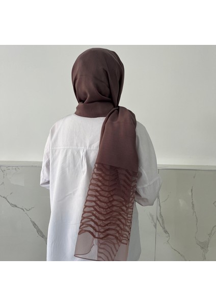 Ipeksi Tül Jakar Şal Moka JSK0217