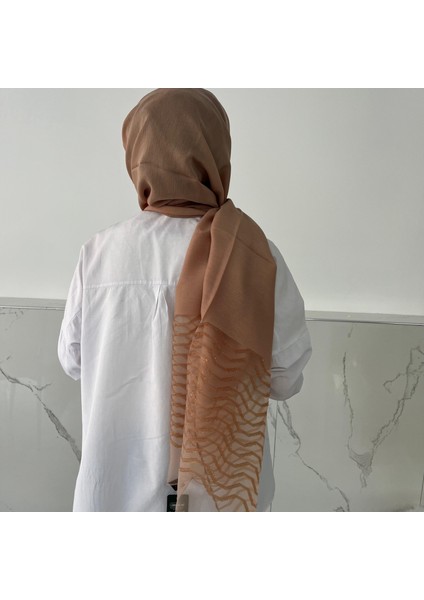 Ipeksi Tül Jakar Şal Açık Somon JSK0219