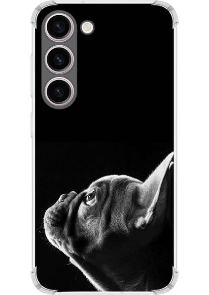 Samsung Galaxy S23 Plus Uyumlu Köpek 1 Baskılı Şeffaf Köşe Korumalı Antişok Kılıf