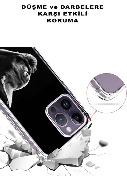 Samsung Galaxy S24 Uyumlu Köpek 1 Baskılı Şeffaf Köşe Korumalı Antişok Kılıf