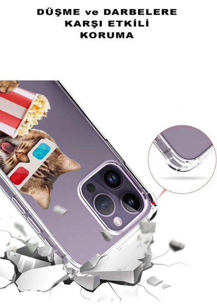 Samsung Galaxy S24 Ultra Uyumlu Kedi 1 Baskılı Şeffaf Köşe Korumalı Antişok Kılıf fiyatları