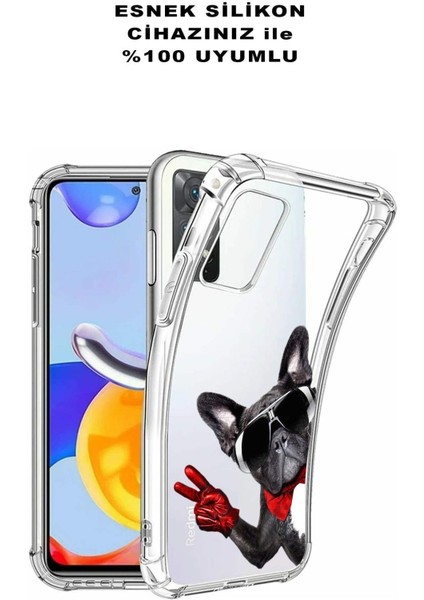 Huawei Y5 2019 Uyumlu Köpek 2 Baskılı Şeffaf Köşe Korumalı Antişok Kılıf