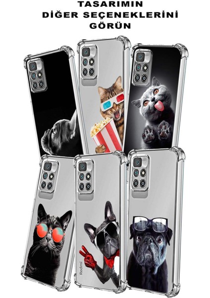 Huawei Y5 2019 Uyumlu Köpek 2 Baskılı Şeffaf Köşe Korumalı Antişok Kılıf