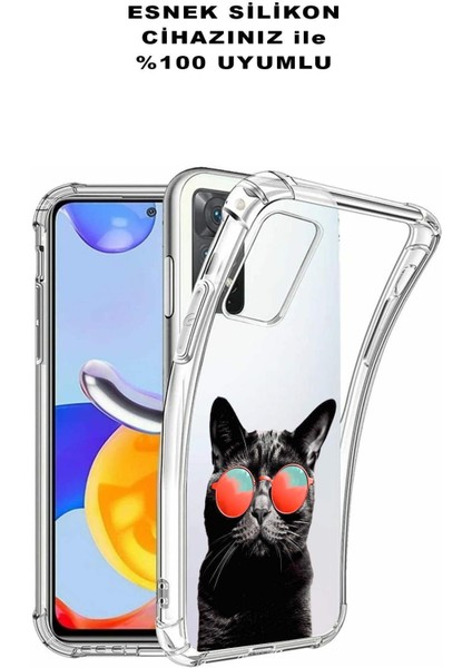 Infinix Hot 20 Uyumlu Kedi 3 Baskılı Şeffaf Köşe Korumalı Antişok Kılıf modelleri