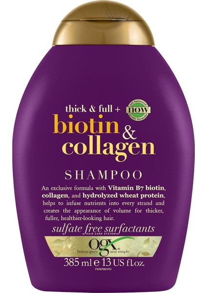 Biotin And Collagen Shampoo 385ML