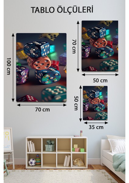Modern Temalı Zar Kalesi Tablo TBL328 modelleri