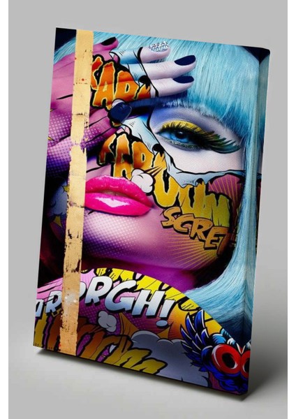 Pop Art Temalı Kadın Portre Tablo TBL1165