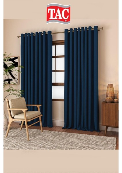 Rech Home Taç Blackout Indigo - Karartma Güneşlik Ses ve Isı yalıtımlı